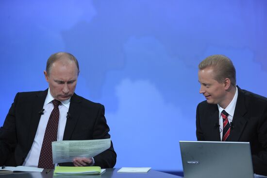 "A Conversation with Vladimir Putin. Continued" live broadcast