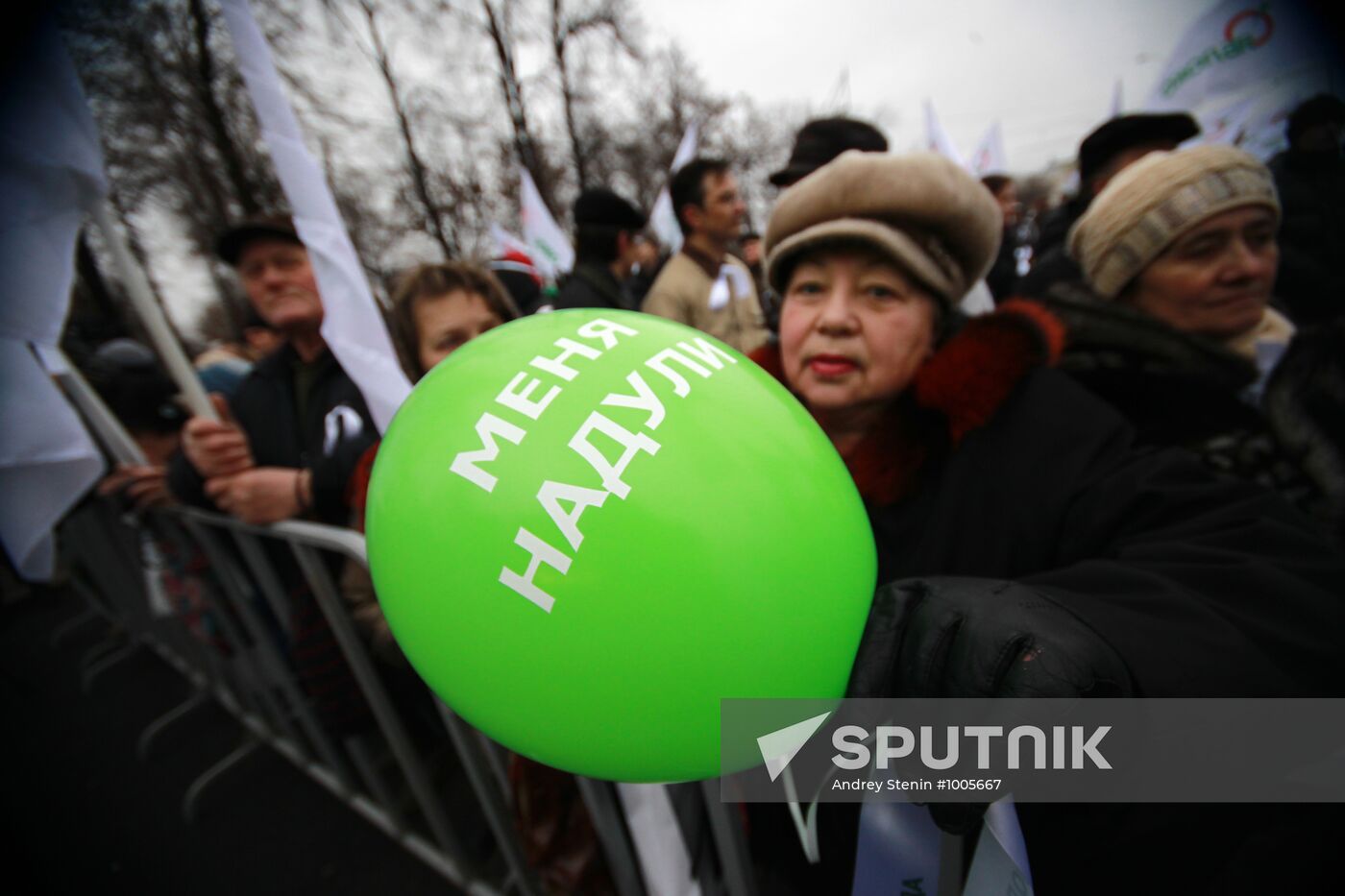 Yabloko party's rally protests election fraud