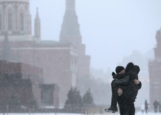 Snowstorm in Moscow