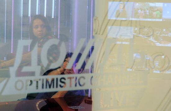 Dozhd TV channel on air