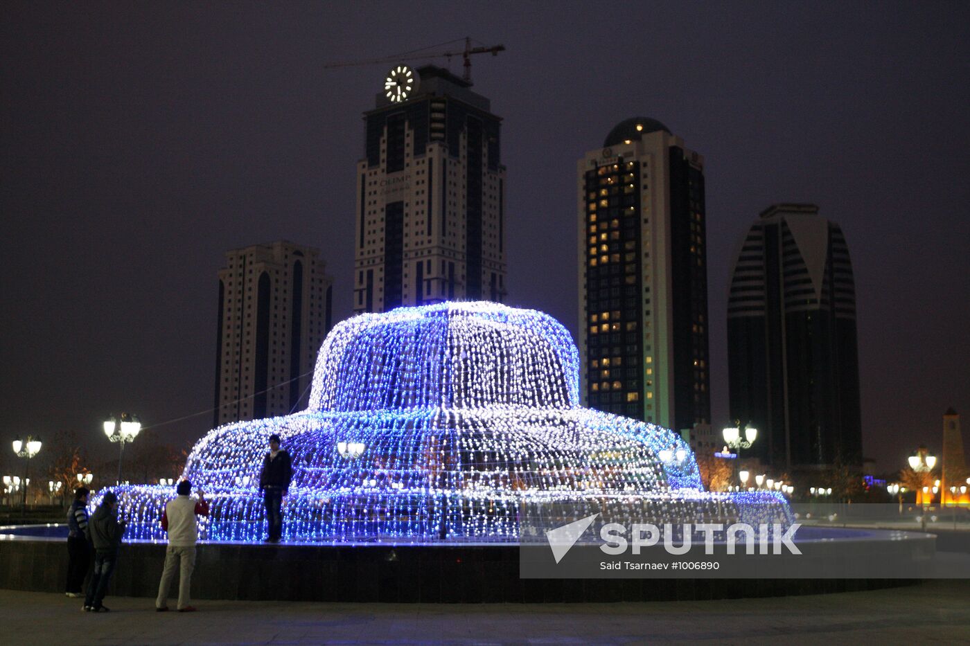 New Year's holiday tree in Grozny