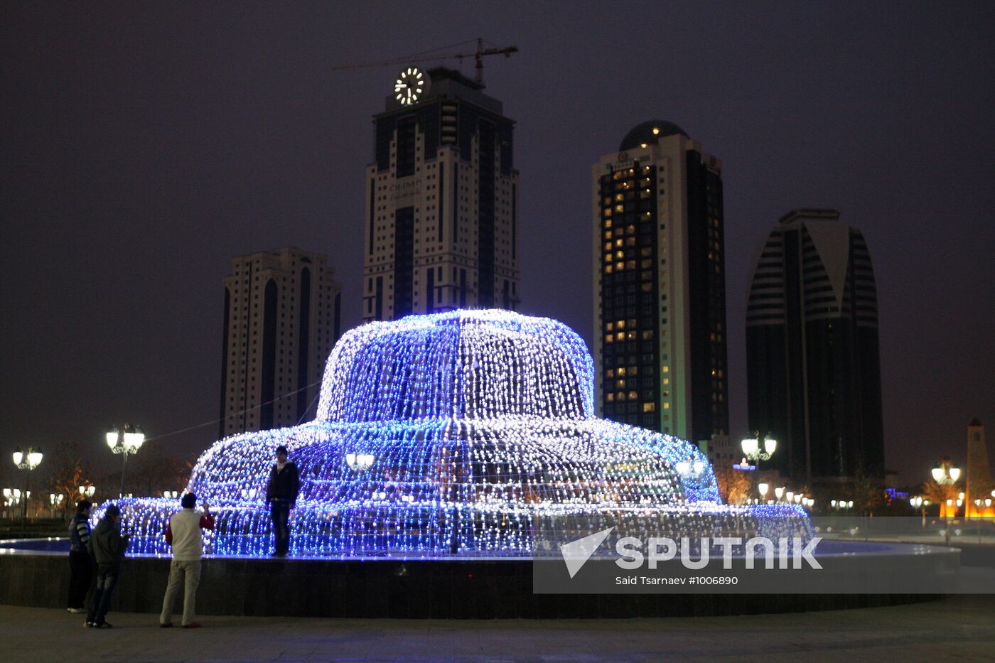 New Year's holiday tree in Grozny