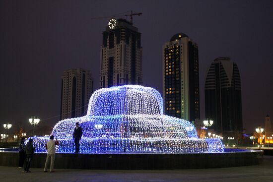 New Year's holiday tree in Grozny