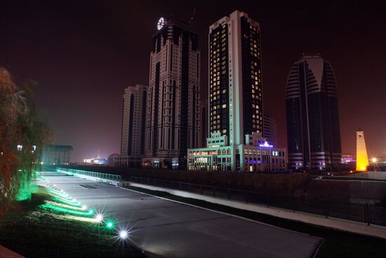 New Year's holiday tree in Grozny