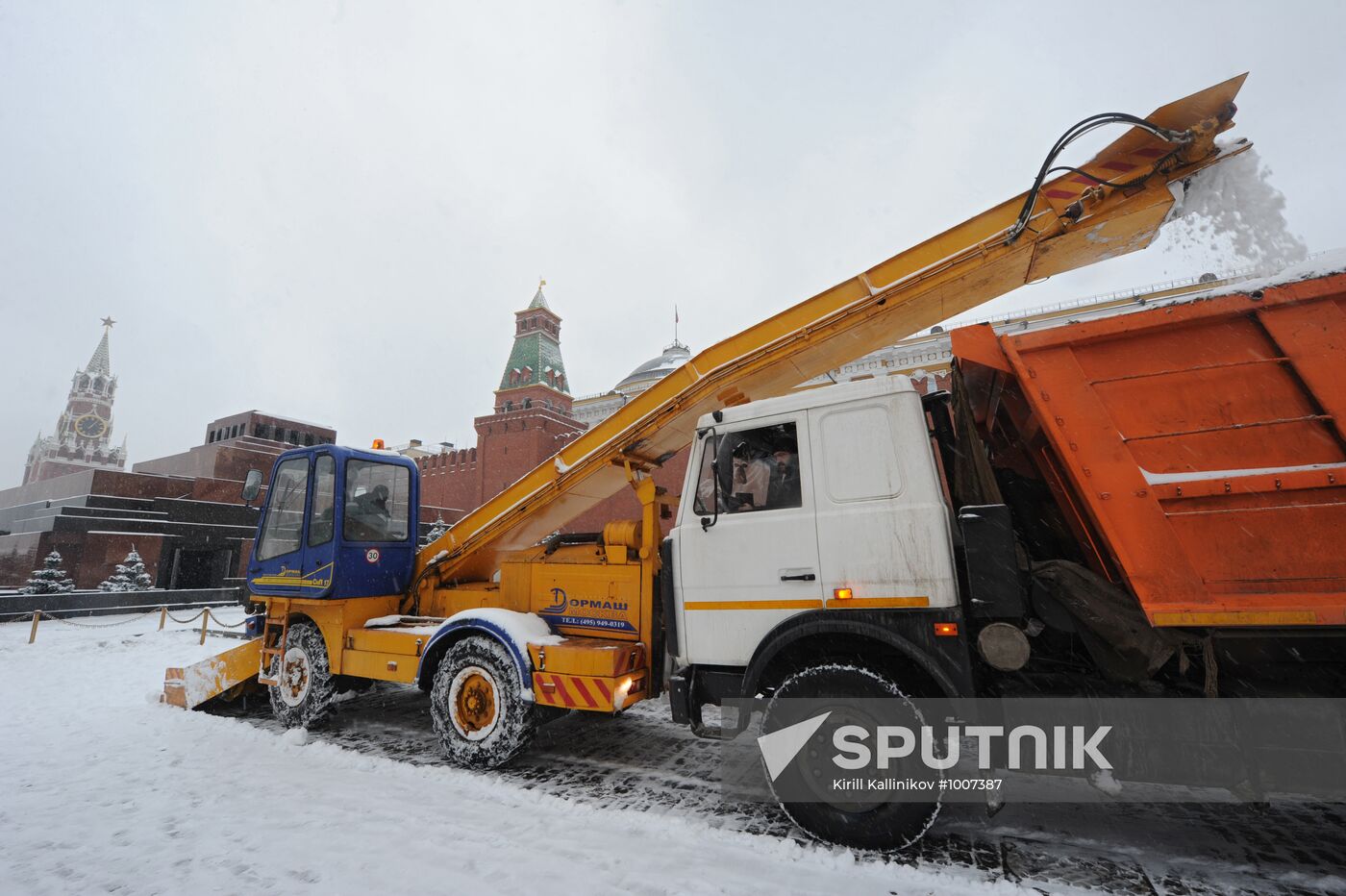 Snowfall in Moscow