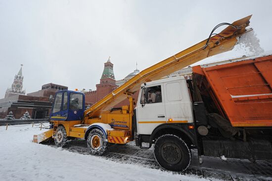 Snowfall in Moscow