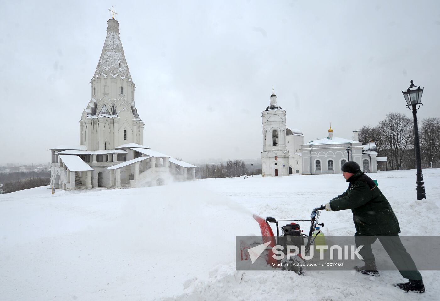 Snowfall in Moscow