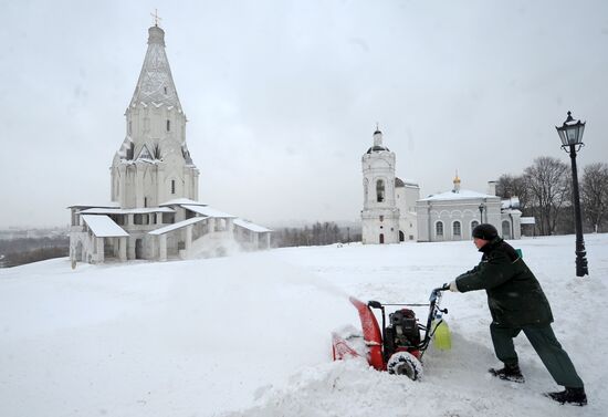 Snowfall in Moscow