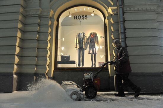Snowfall in Moscow