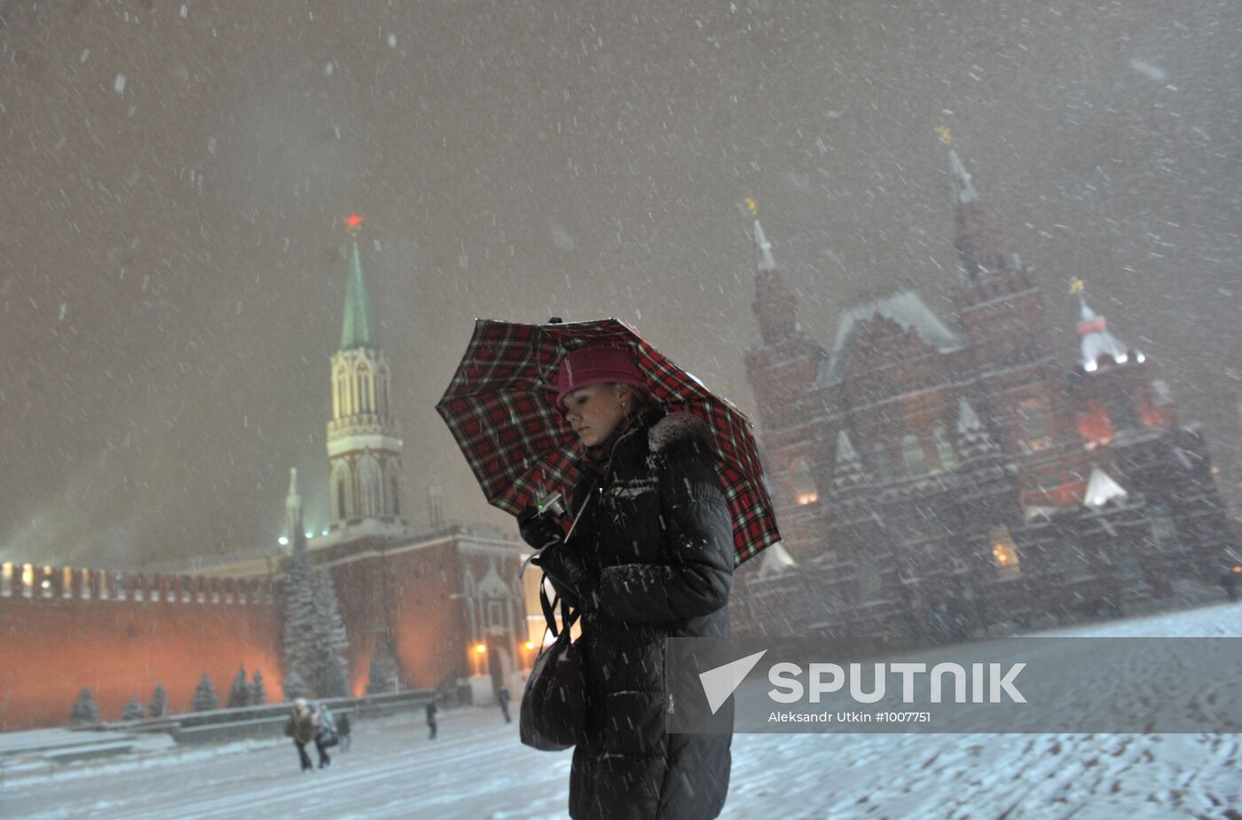 Snowfall in Moscow