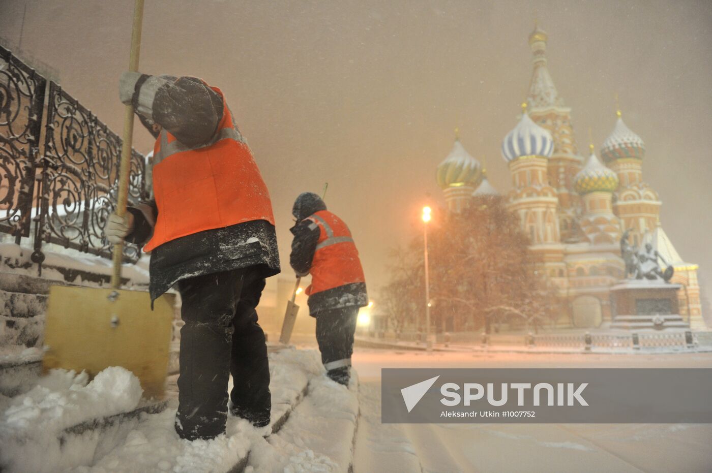 Snowfall in Moscow