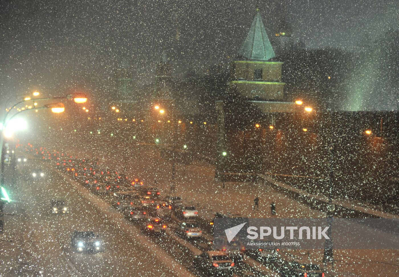 Snowfall in Moscow