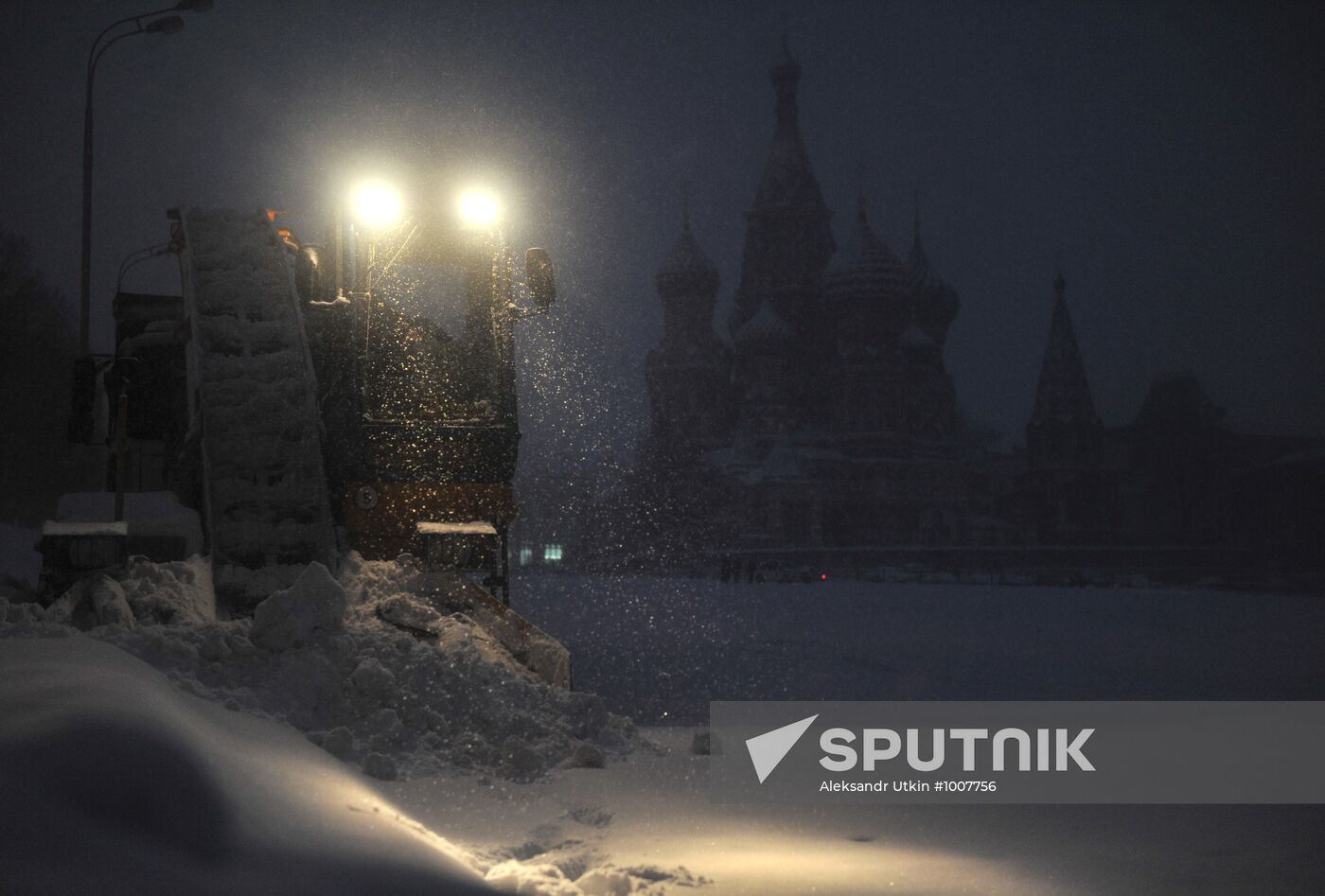 Snowfall in Moscow