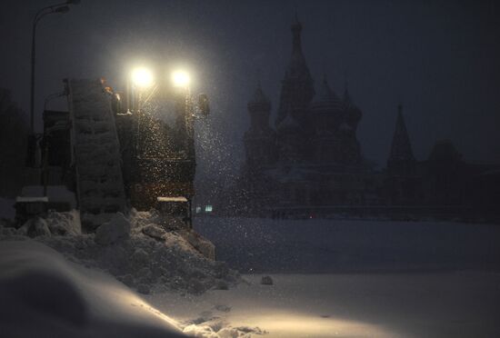 Snowfall in Moscow