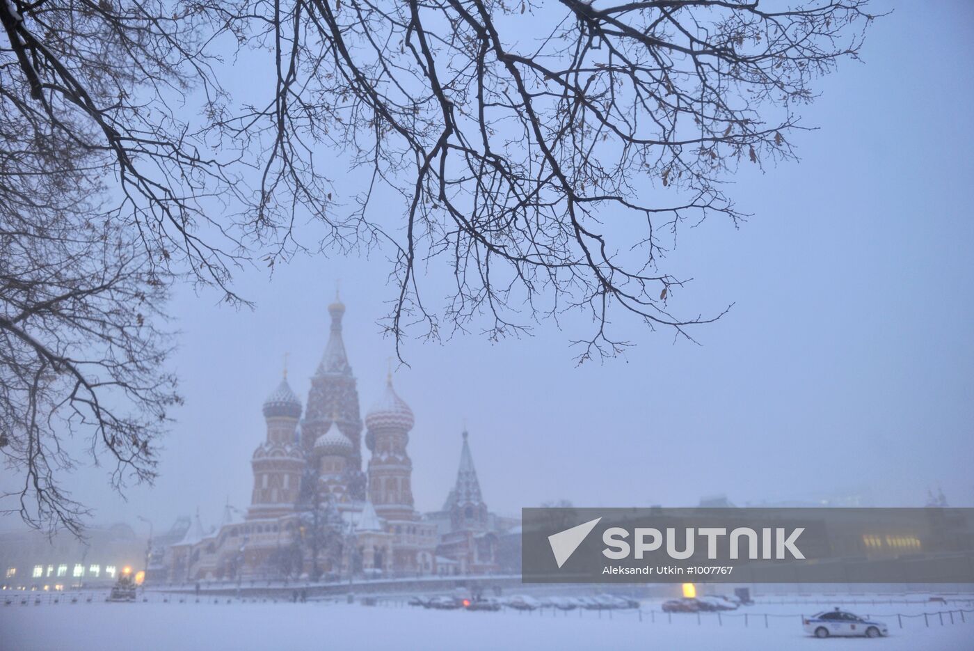 Snowfall in Moscow