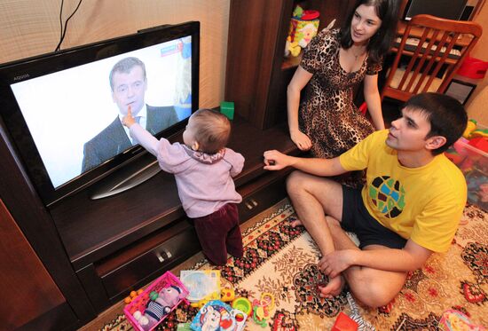Dmitry Medvedev's address to Federal Assembly broadcast