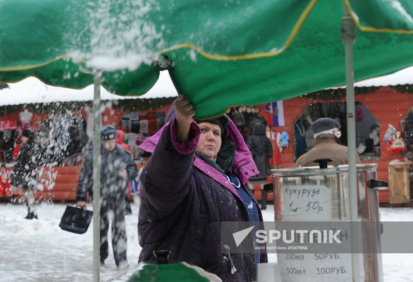 Snowfall in Moscow
