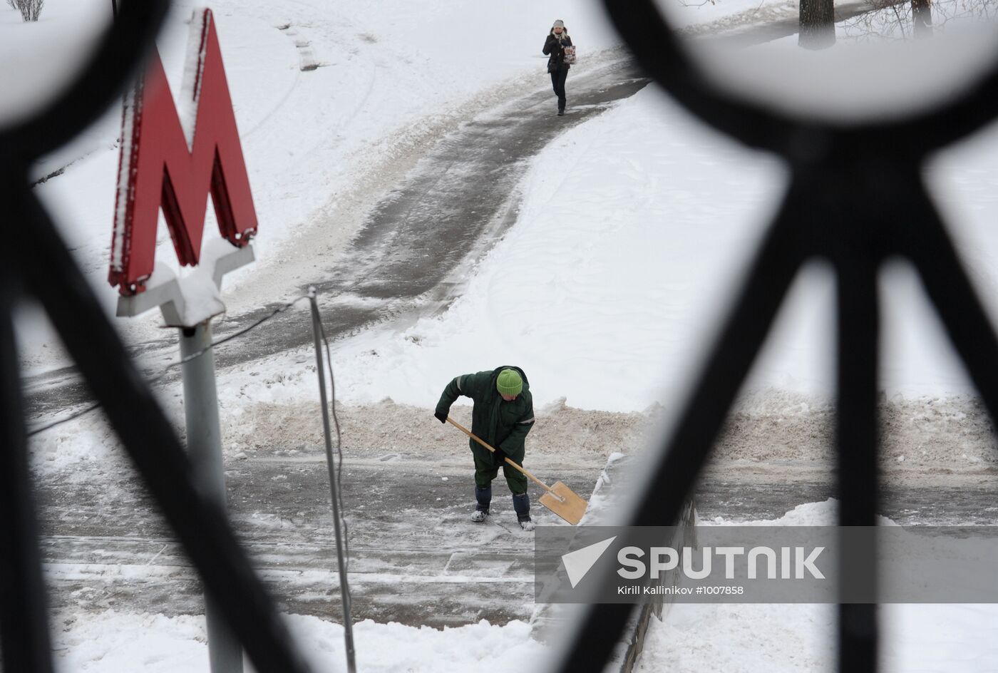 Snowfall in Moscow