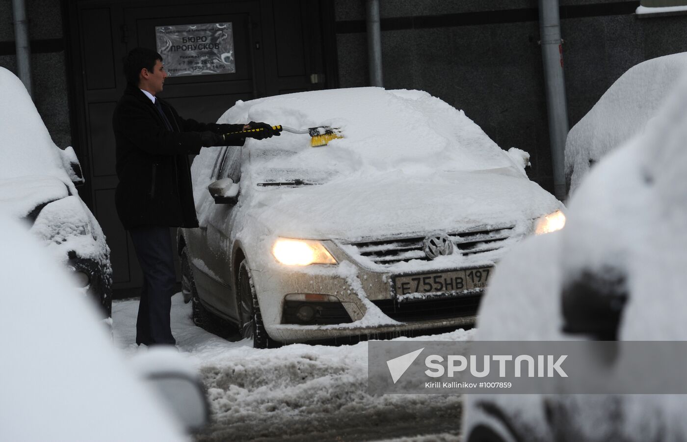 Snowfall in Moscow