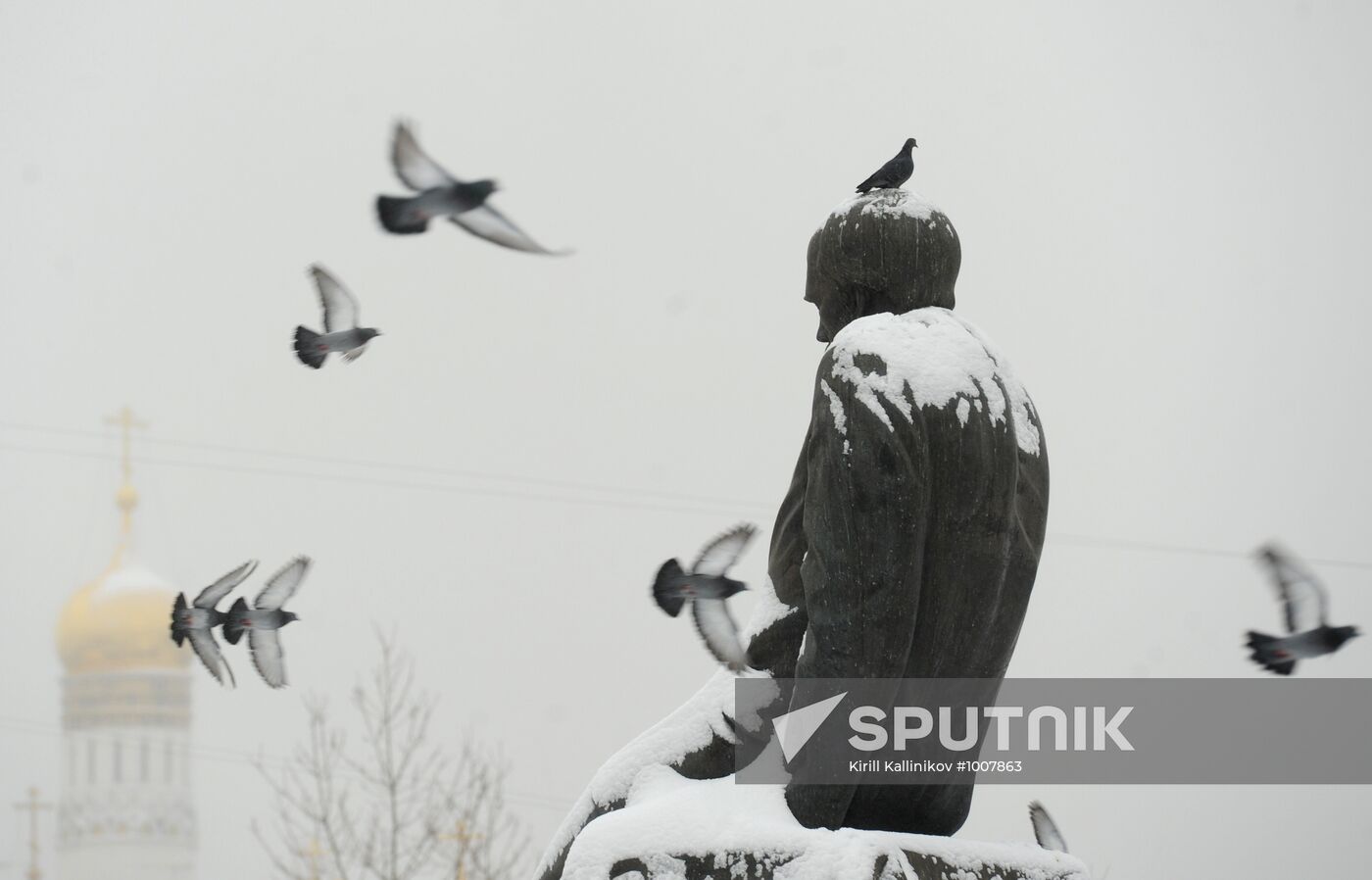 Snowfall in Moscow