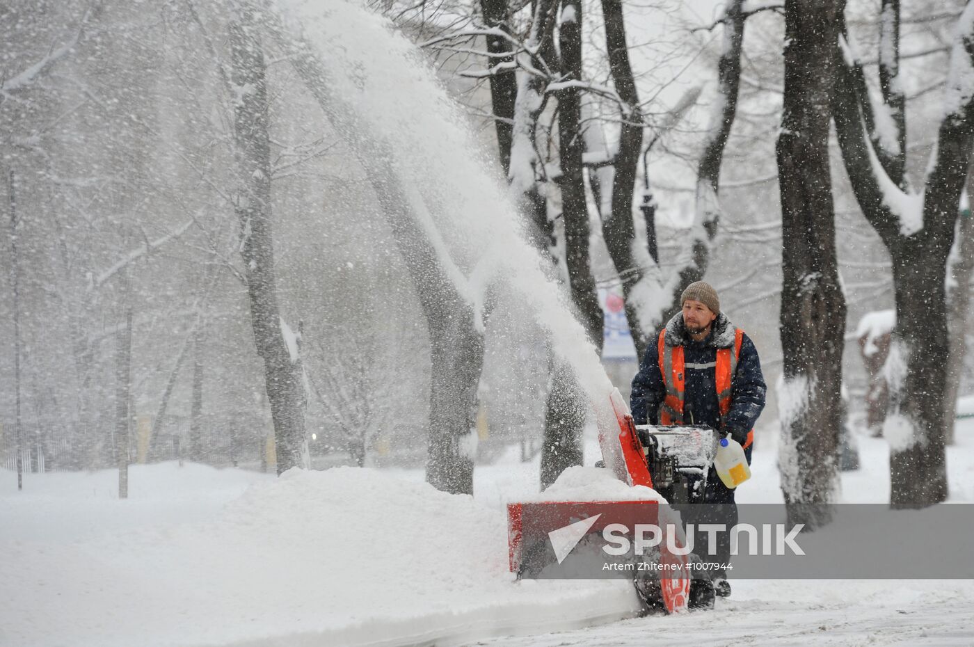 Snowfall in Moscow