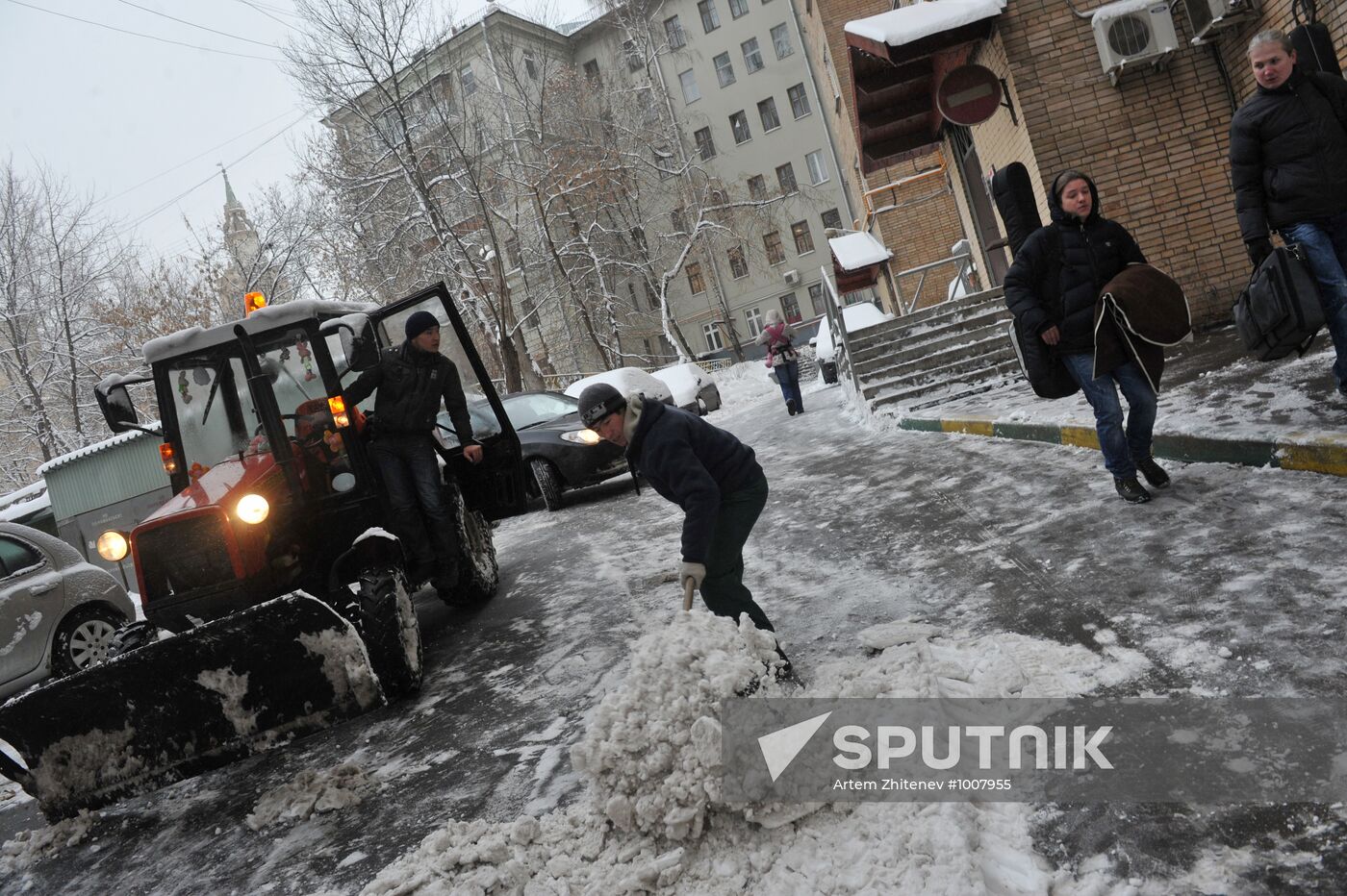 Snowfall in Moscow