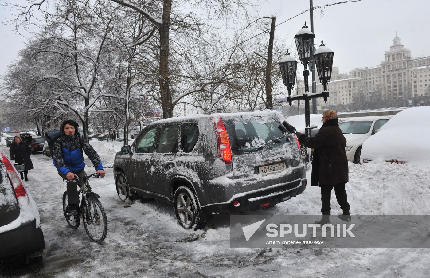 Snowfall in Moscow