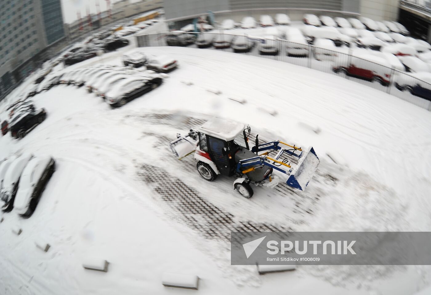 Snowfall in Moscow