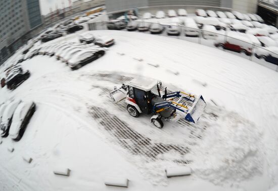 Snowfall in Moscow
