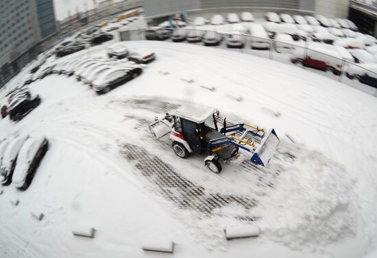 Snowfall in Moscow