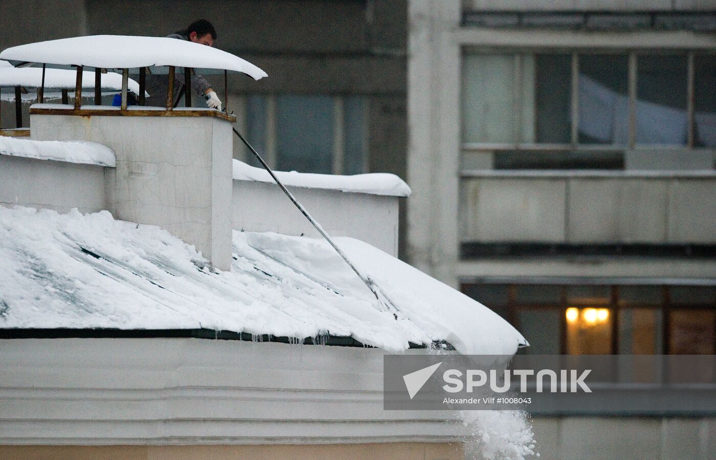 Snowfall in Moscow