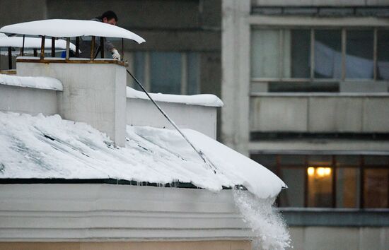 Snowfall in Moscow