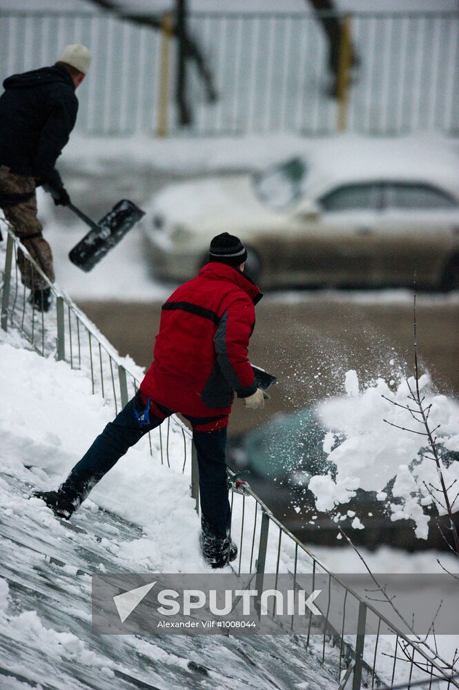 Snowfall in Moscow