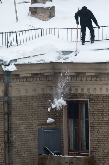 Snowfall in Moscow