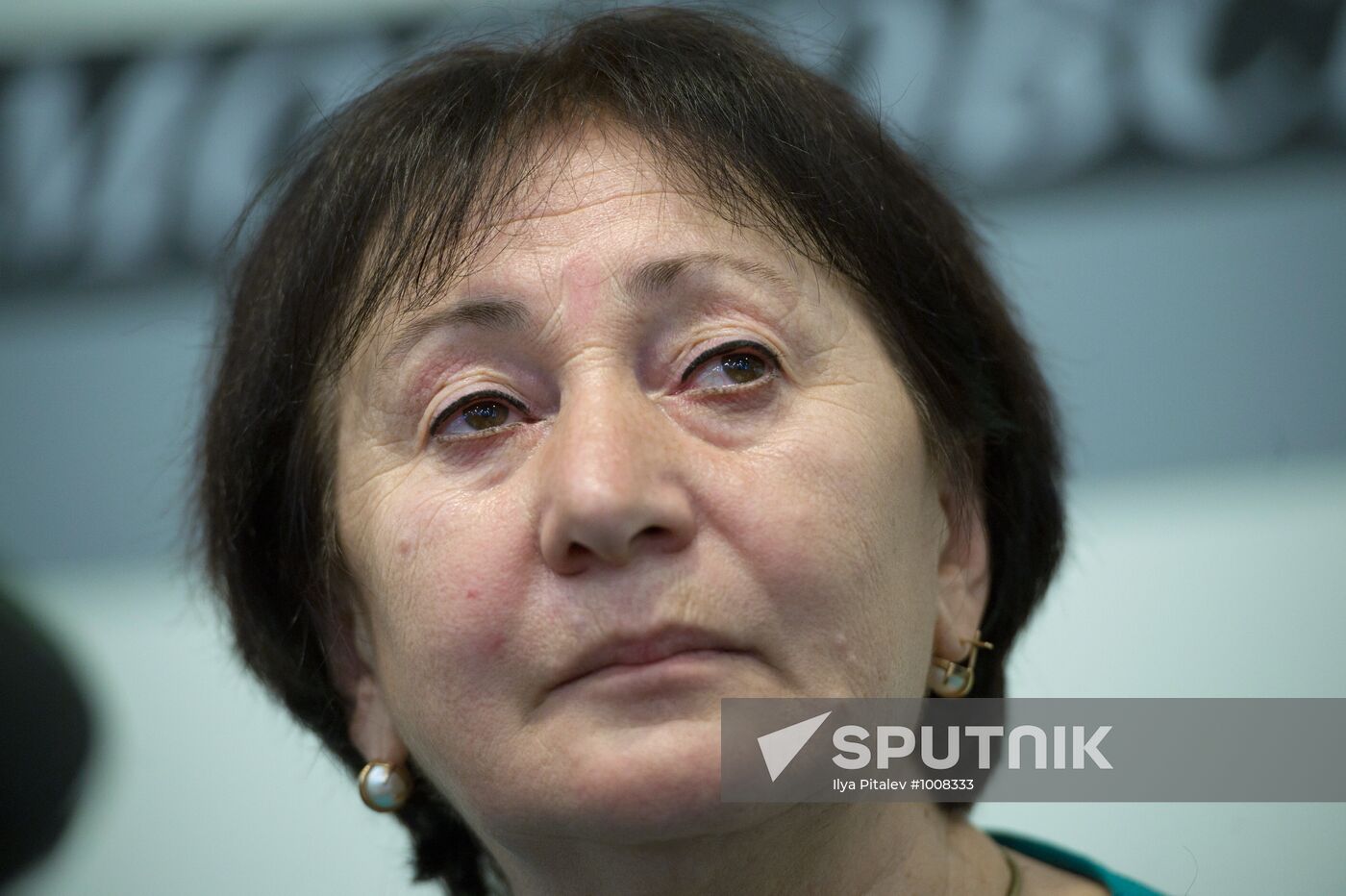 Alla Dzhioyeva gives news conference