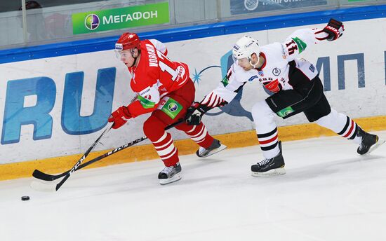 Continental Hockey League. Spartak Moscow vs. Avangard Omsk