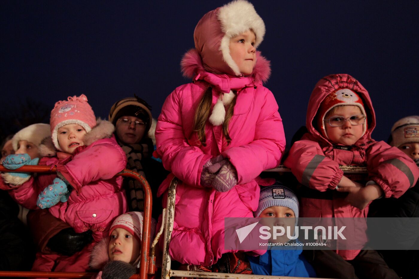 Lighting New Year's tree lights in Veliky Novgorod