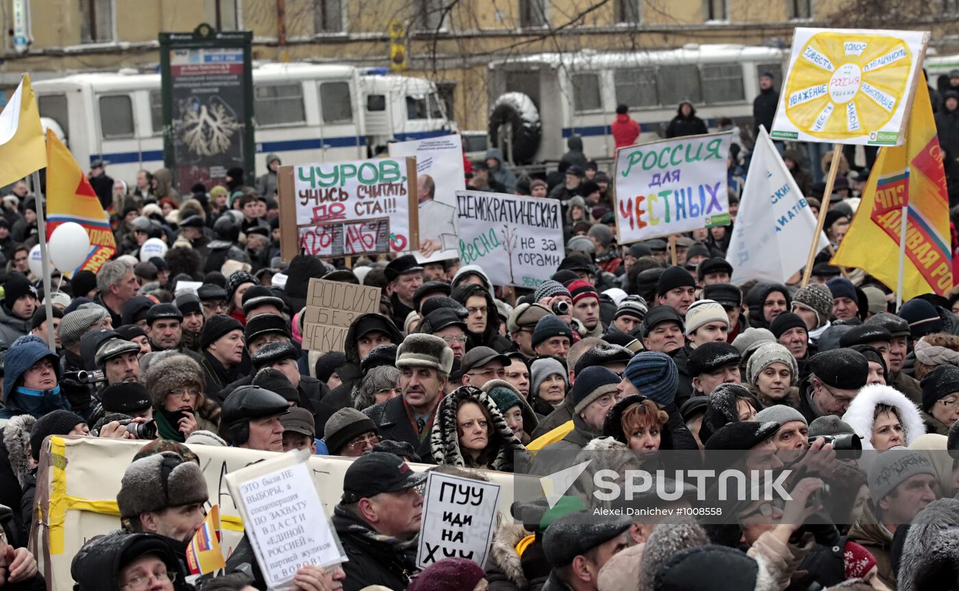 Rally "For Fair Election" in St Petersburg