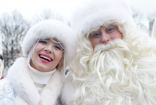 Meeting Ded Moroz in Gorky Park