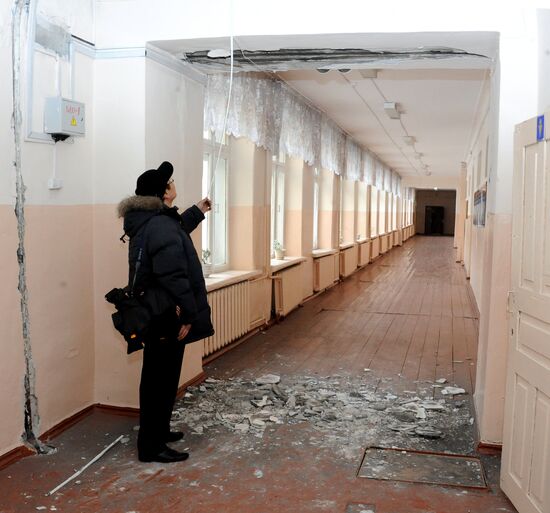 Aftermath of earthquake in Tuva
