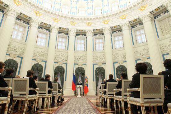 Dmitry Medvedev hands out state awards in Kremlin