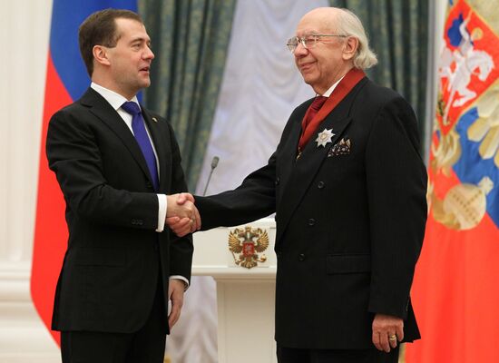 Dmitry Medvedev hands out state awards in Kremlin