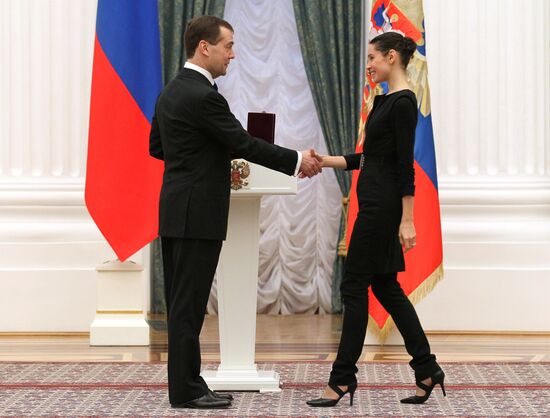 Dmitry Medvedev presents awards in Kremlin