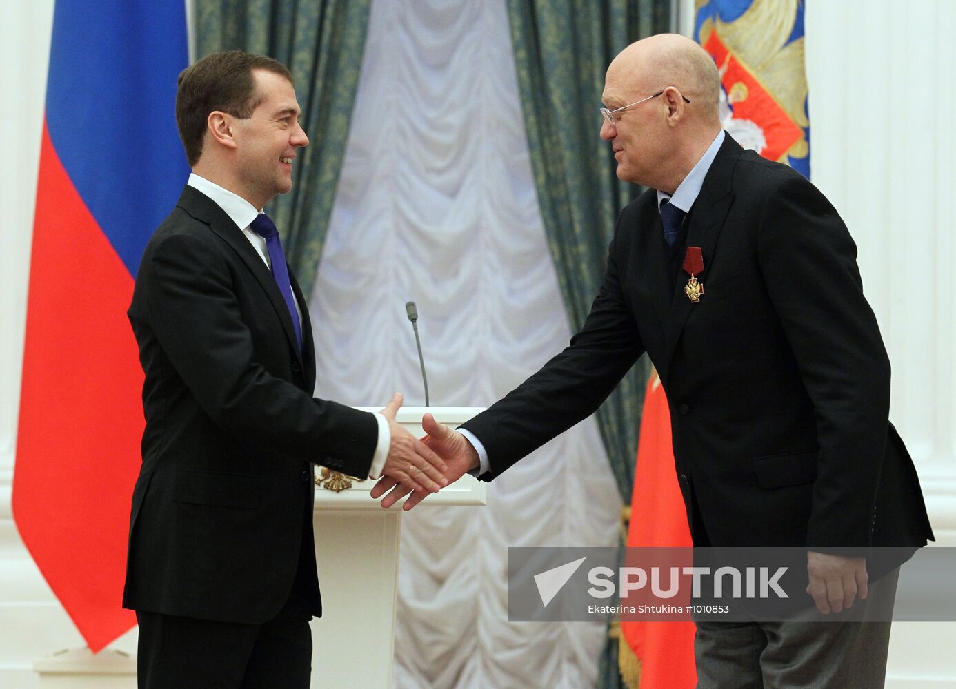 Dmitry Medvedev hands out state awards in Kremlin