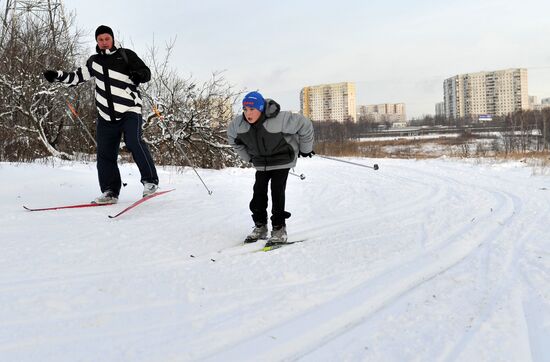 Muscovites' winter recreation