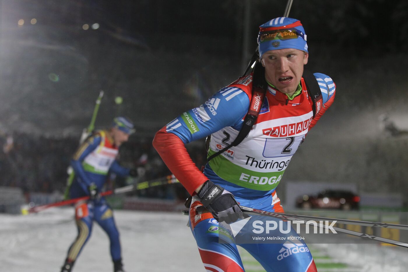 Biathlon. World Cup fourth stage. Men's relay race
