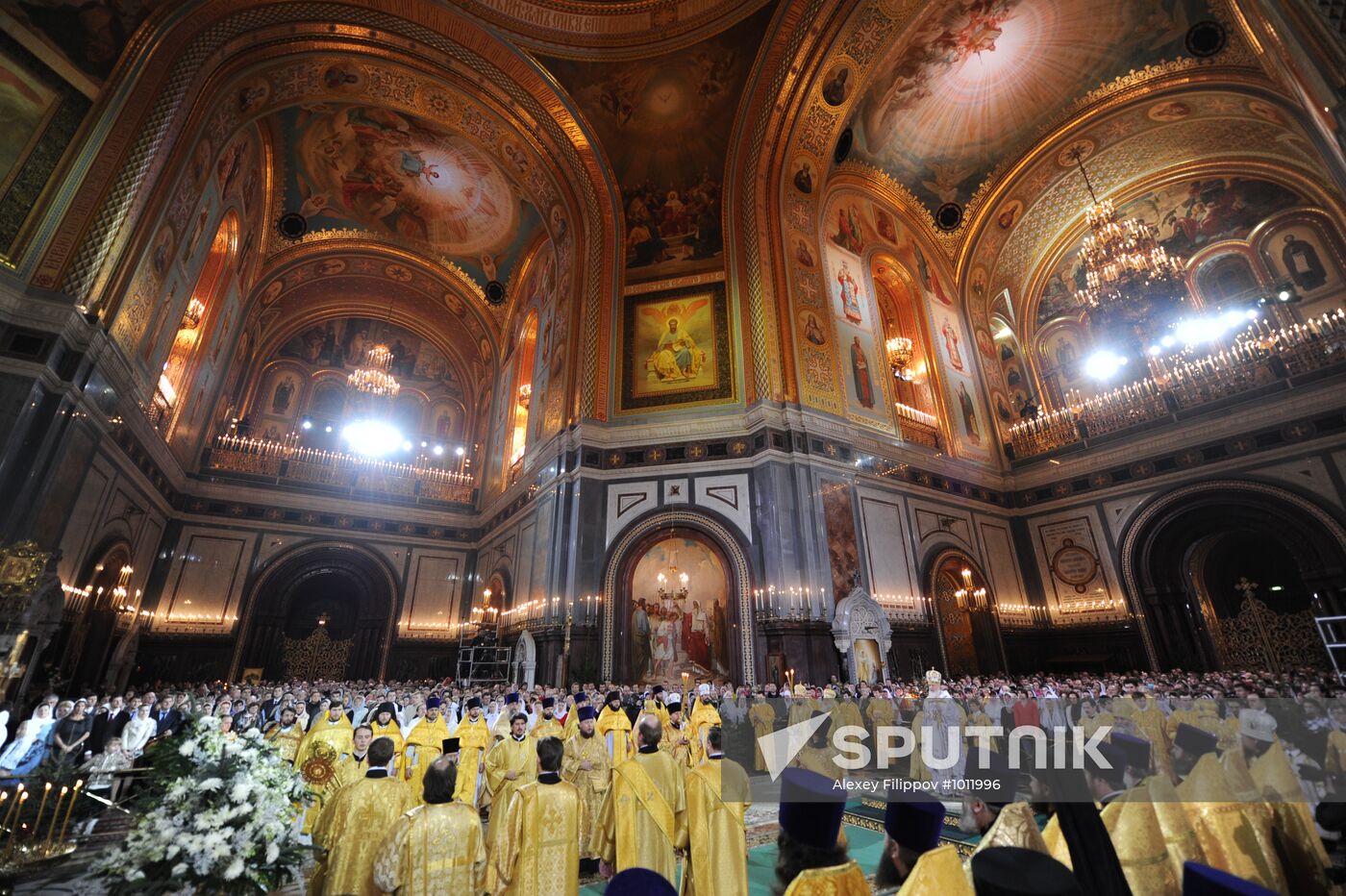 Christmas service at the Cathedral of Christ the Saviour