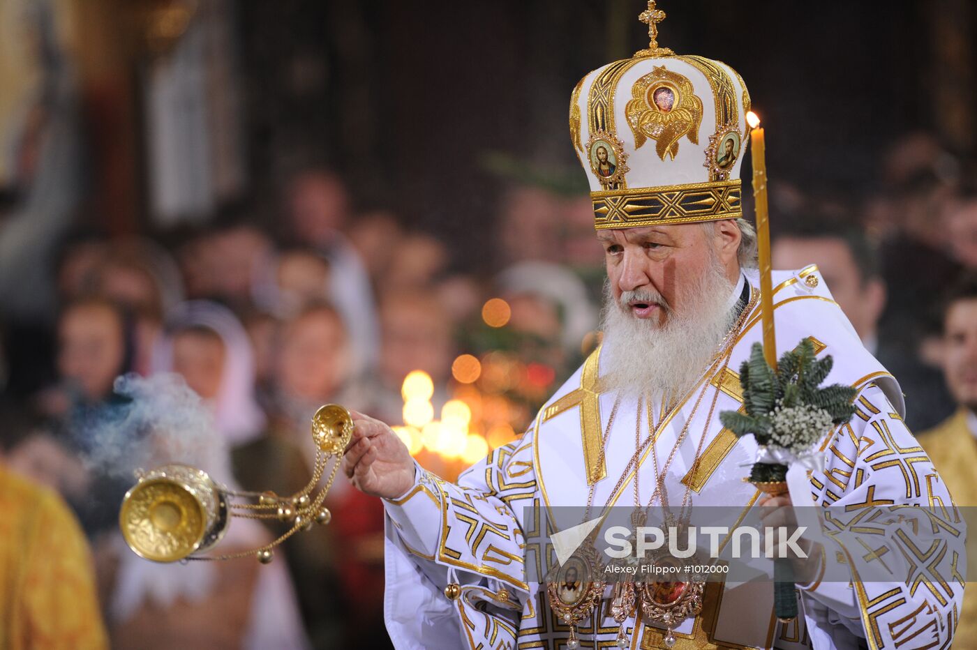 Christmas service at the Cathedral of Christ the Saviour