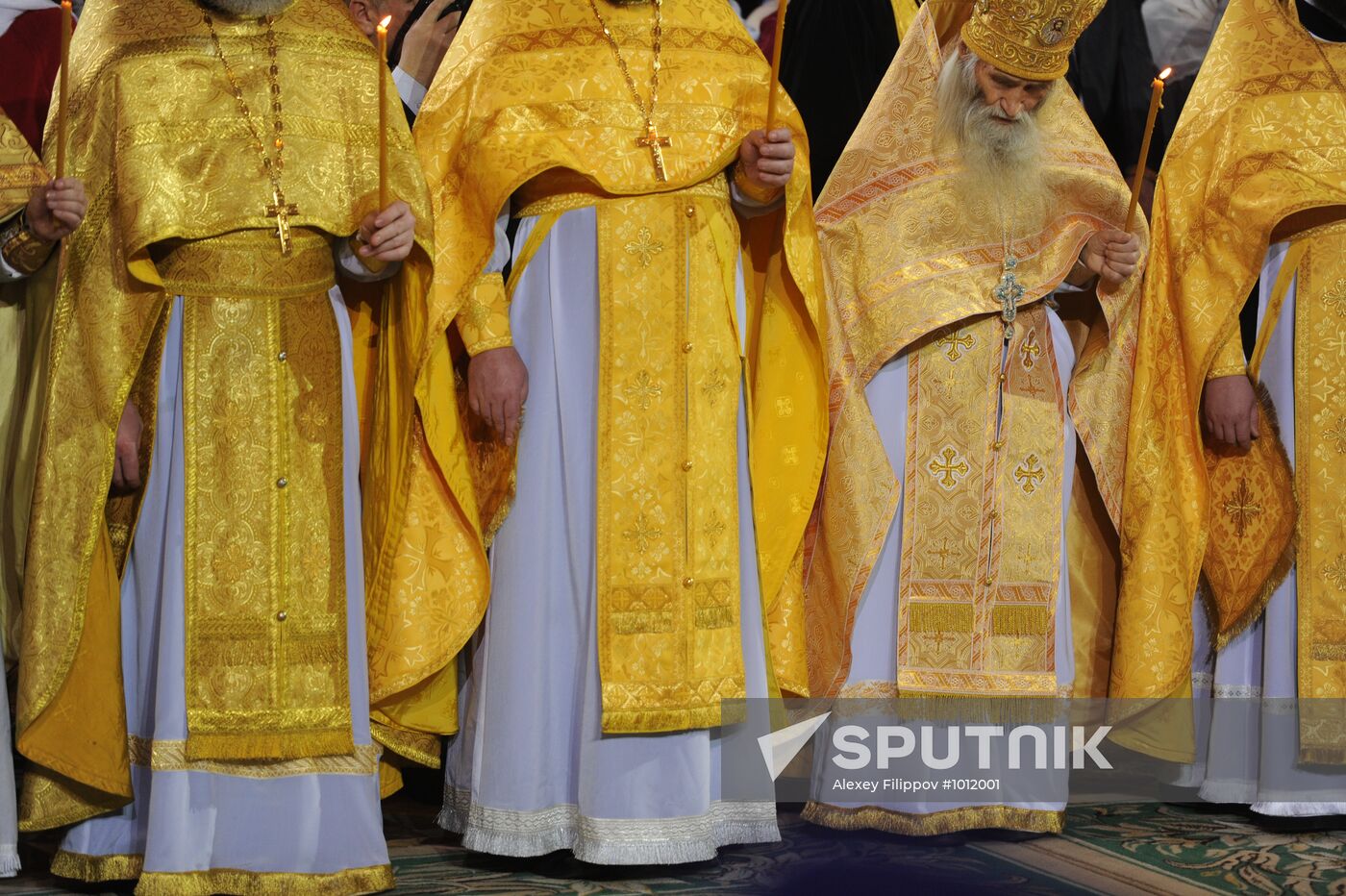 Christmas service at the Cathedral of Christ the Saviour