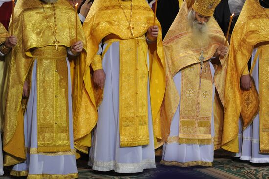 Christmas service at the Cathedral of Christ the Saviour